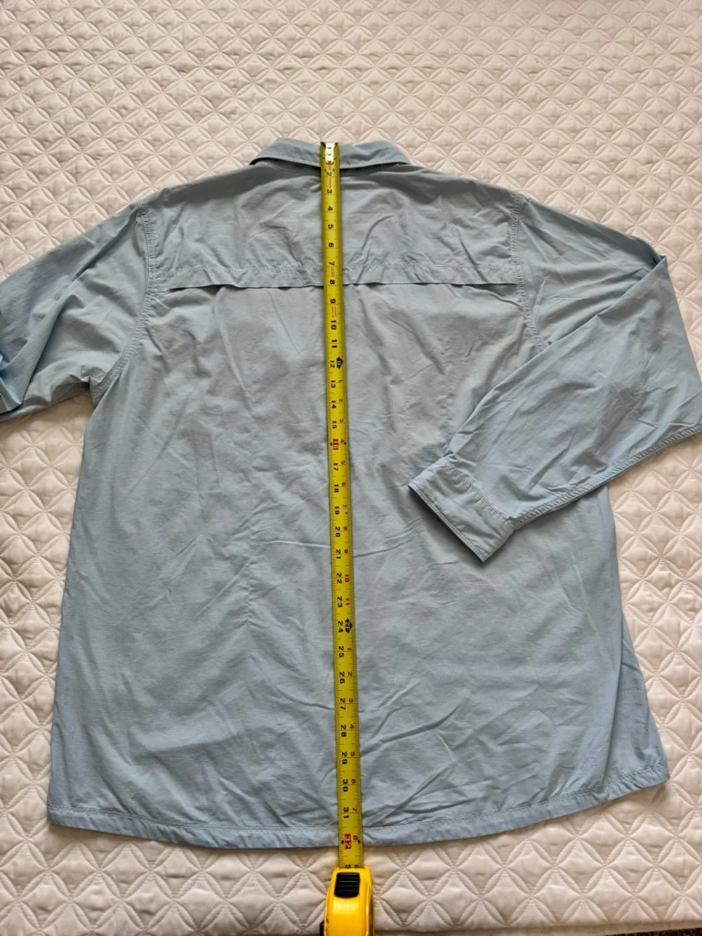 The North Face Light Blue Button-Down Long Sleeve Trail Fishing Shirt Size L